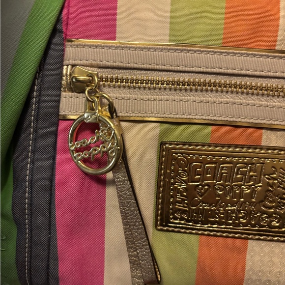 Coach Poppy Y2K 2010 (16326) Heritage Legacy Stripe Large Tote in EUC (#1) - Picture 7 of 14